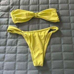 Lovers + Friends Yellow Bikini Set